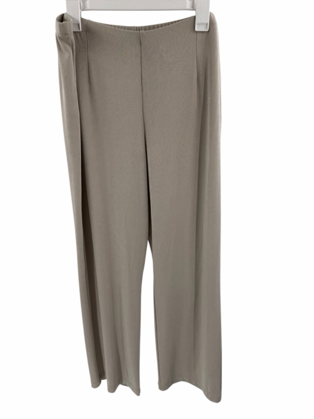 Chicos Travelers Tan Beige Flat Front Slinky‎ Knit Pull On Pants Size XL